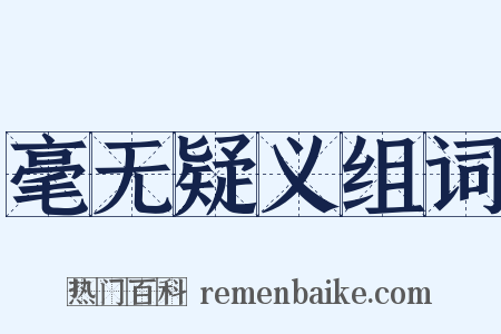 毫无疑义组词是什么意思的图片